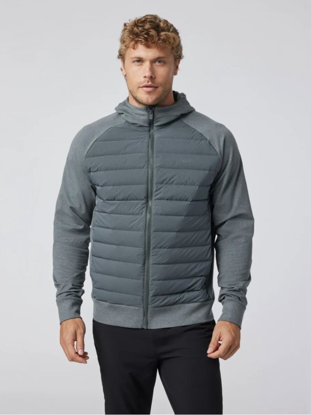 Vuori Steadfast Insulated Hybrid Jacket Large Men’s Smoked Beryl Down DreamKnit